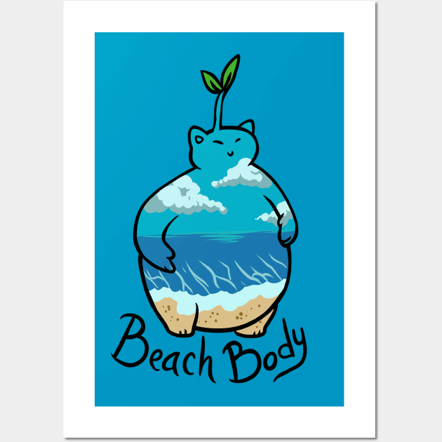 Beach Body Wall Art by StripedCactusArt